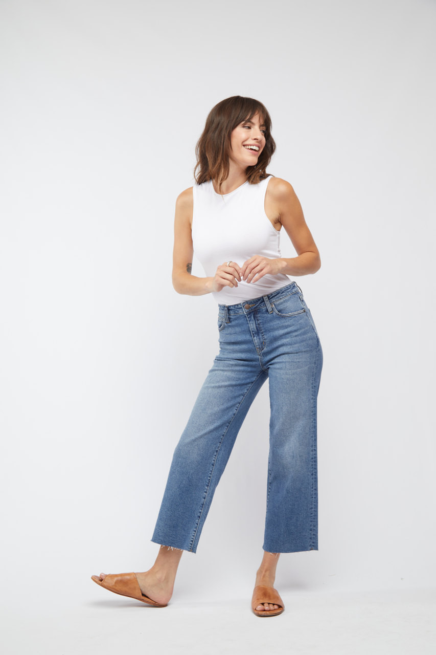 Vintage Ankle Crop High Rise Jean