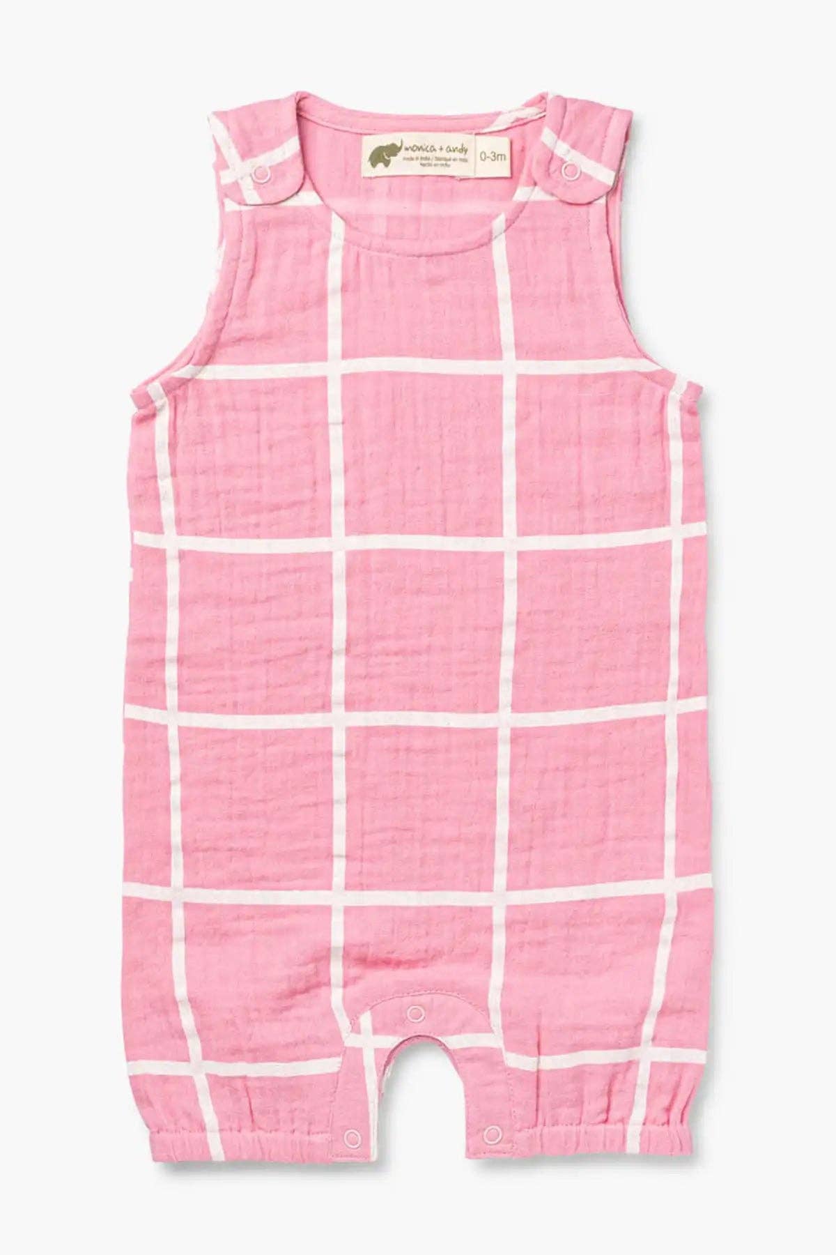 Gauze Bubble Romper - Pink