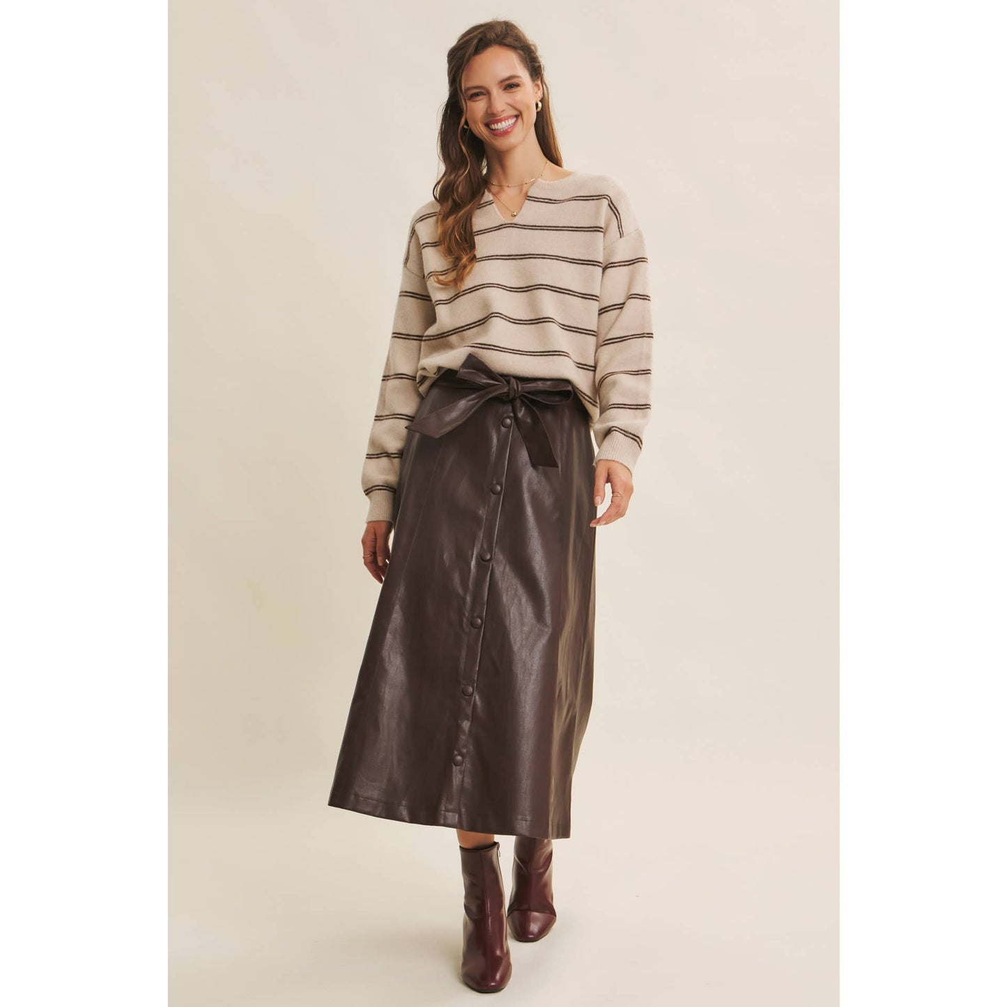 Mocha Striped Sweater