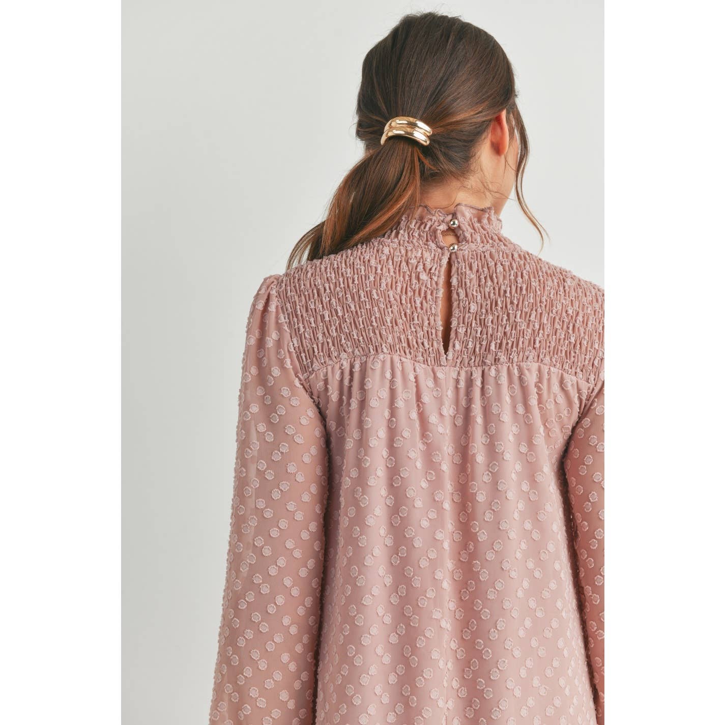 Blush Smocked Maternity Dress
