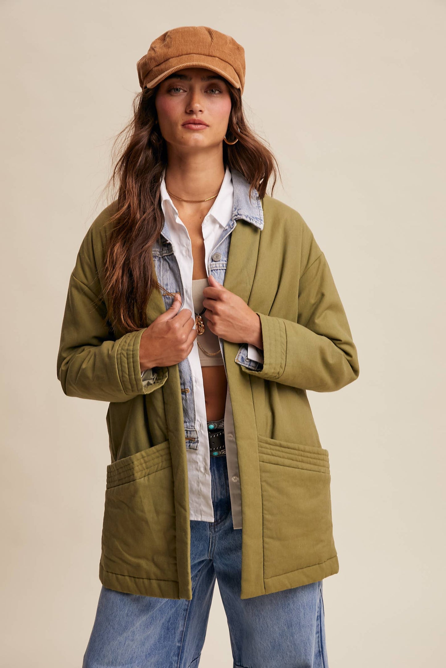 Olive Quilted Jacket