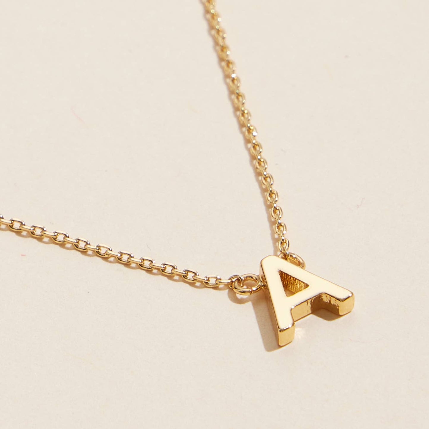 Letter Charm Gold Necklace