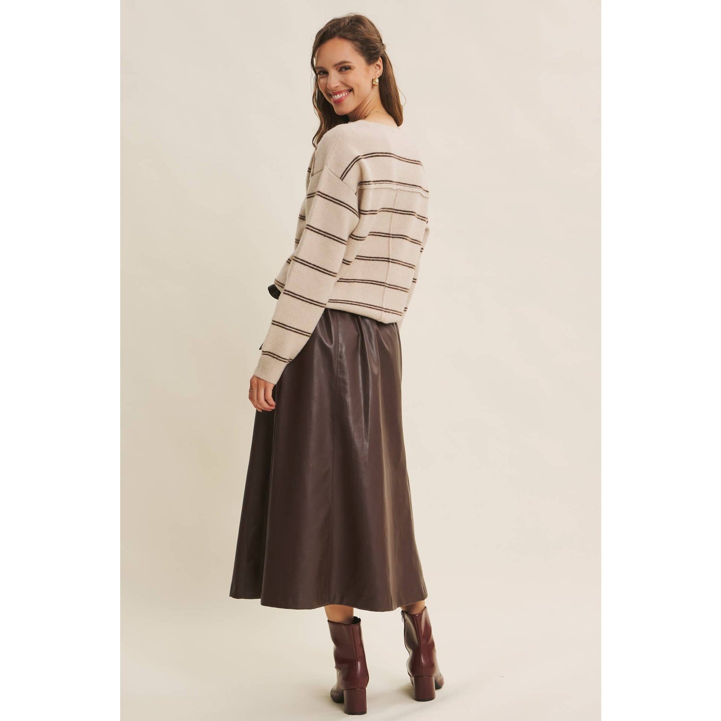 Mocha Striped Sweater