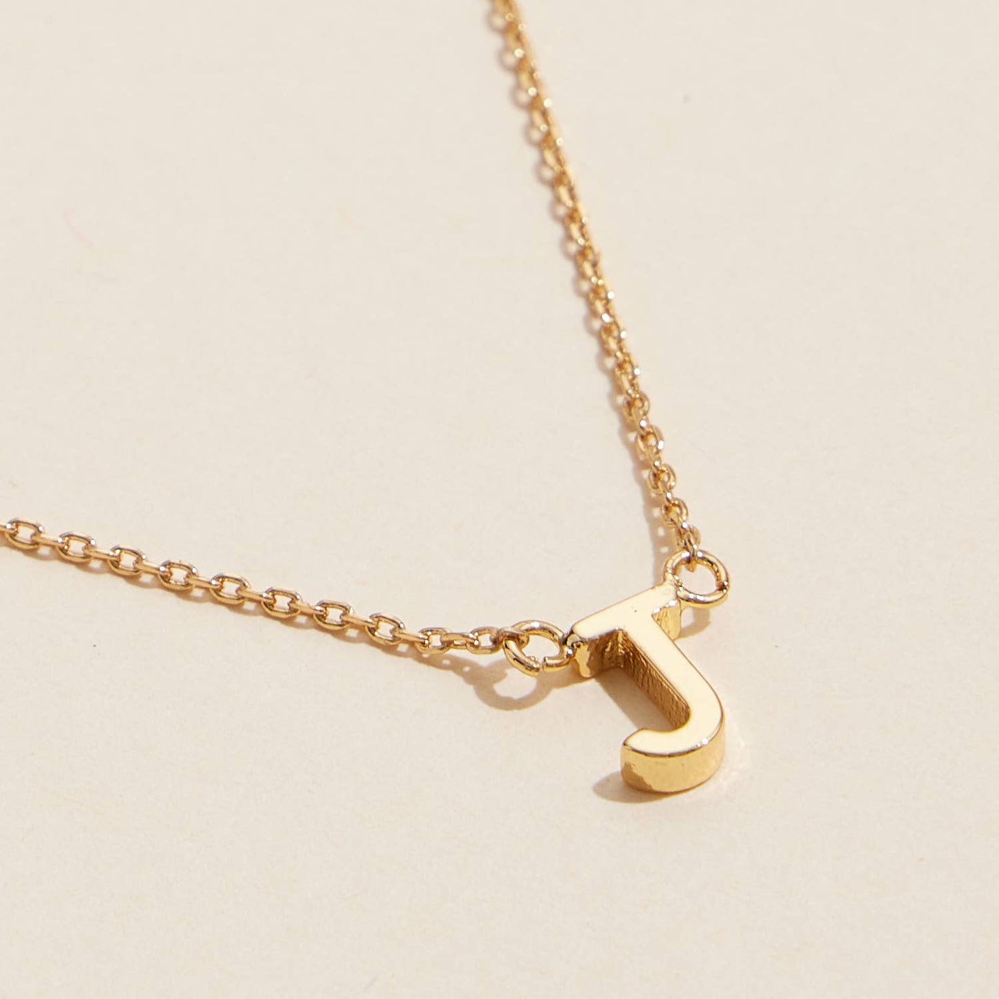 Letter Charm Gold Necklace