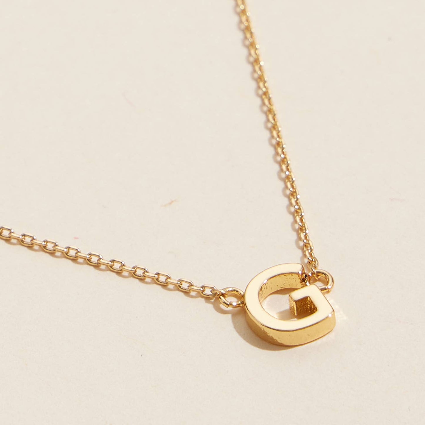 Letter Charm Gold Necklace