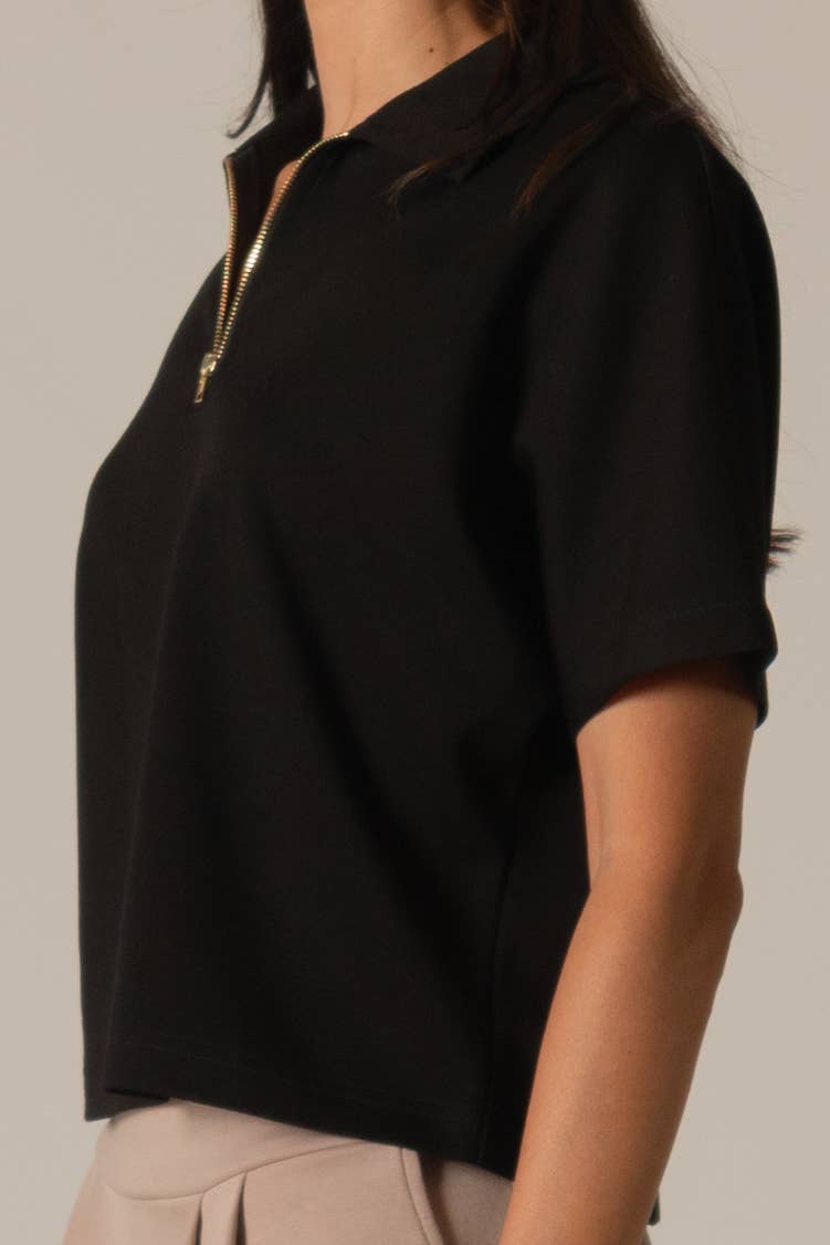Black Modal Quarter Zip