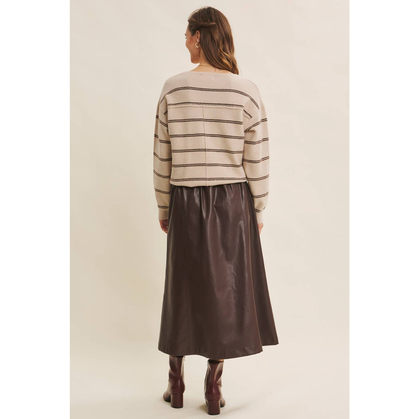 Mocha Striped Sweater