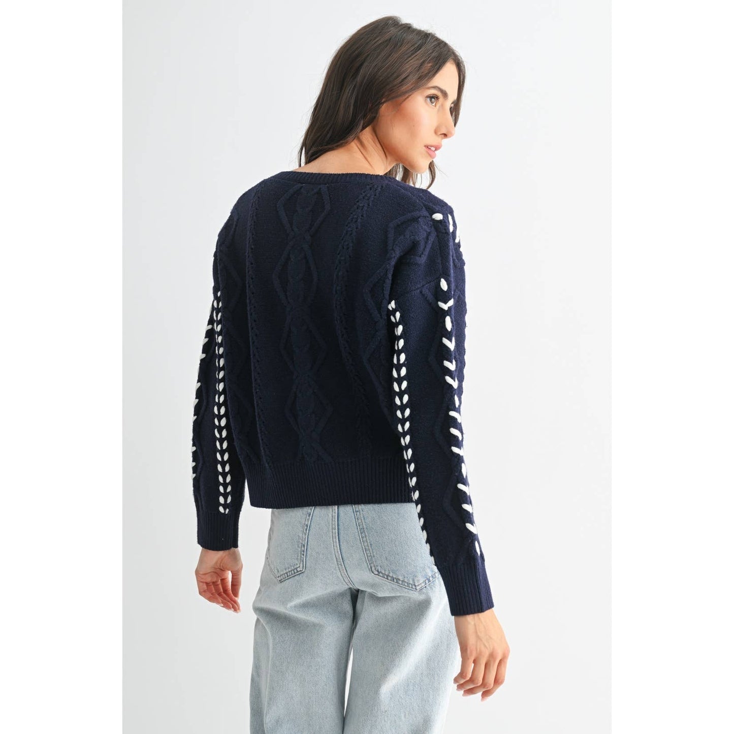 Ribbon Stitch Cardigan