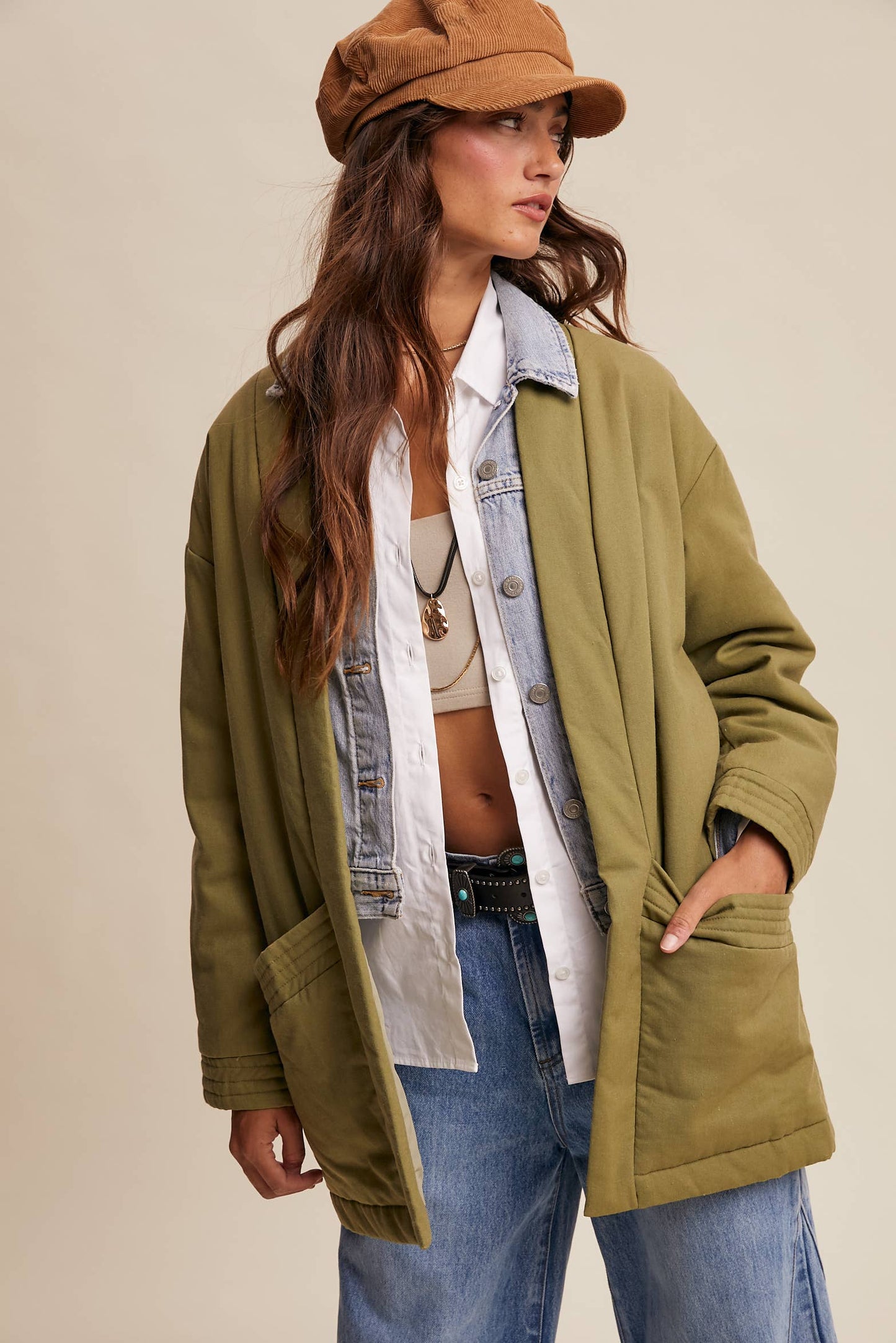 Olive Quilted Jacket