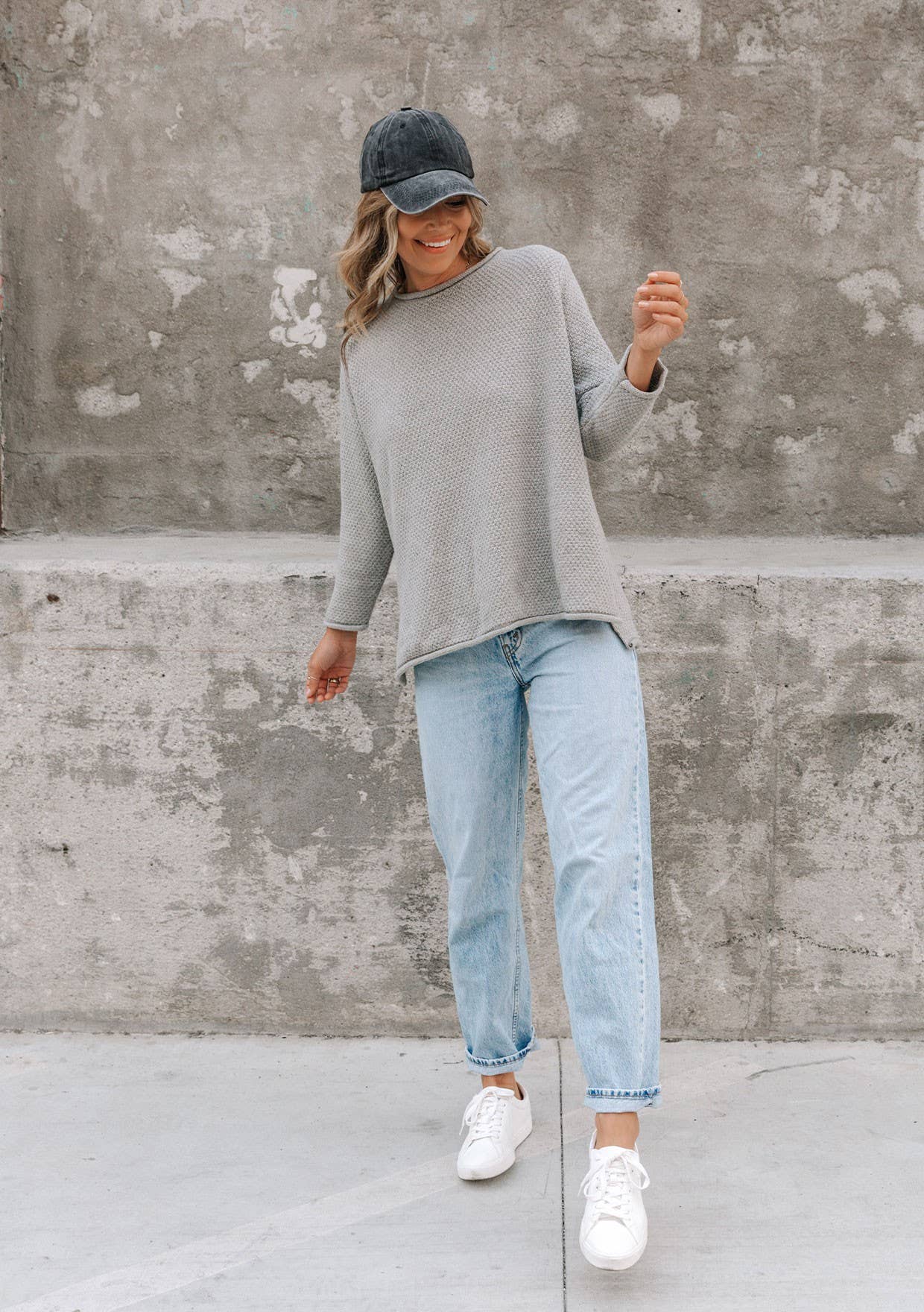 Ash Rolled Neck Sweater