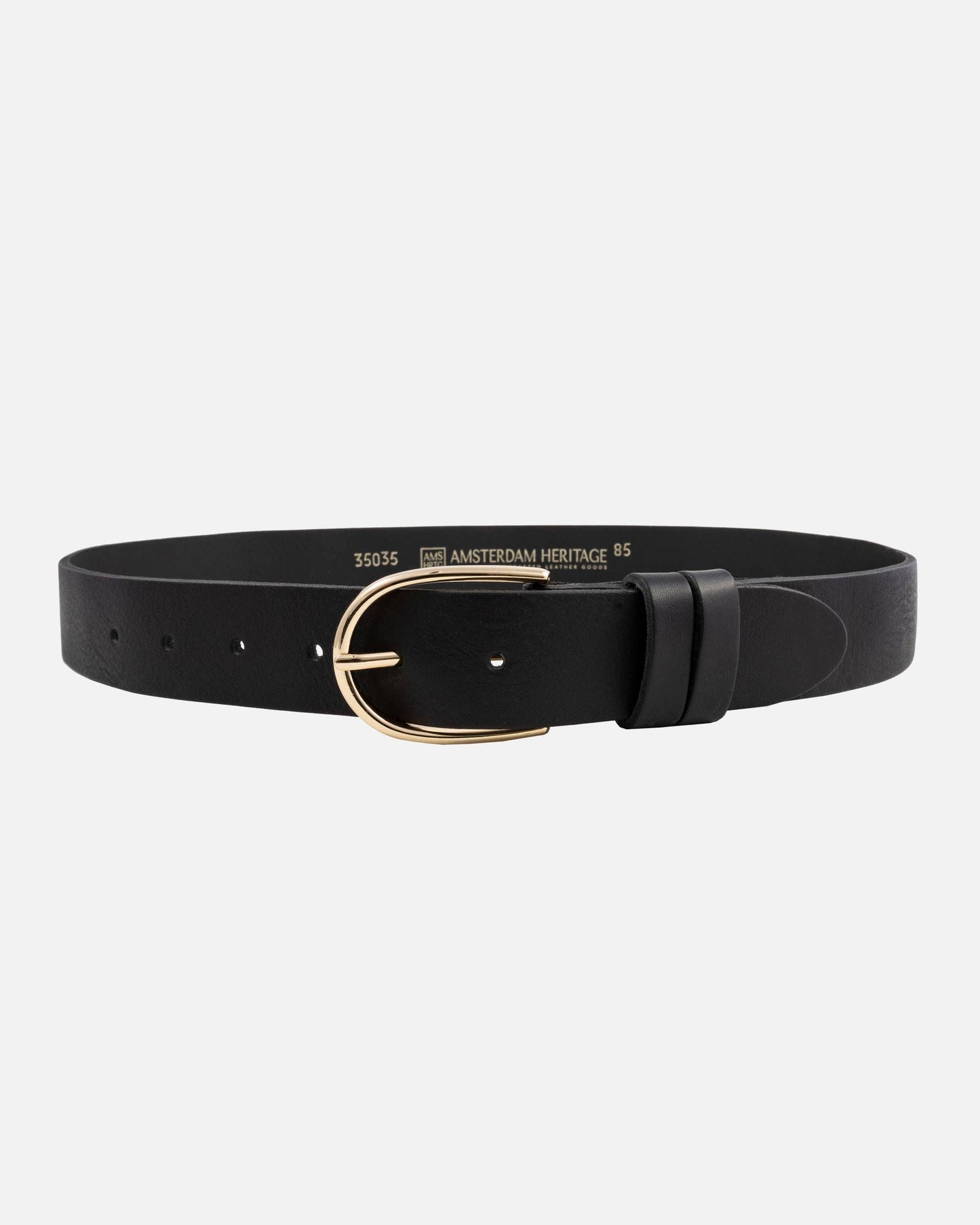 Drika Black Leather Belt