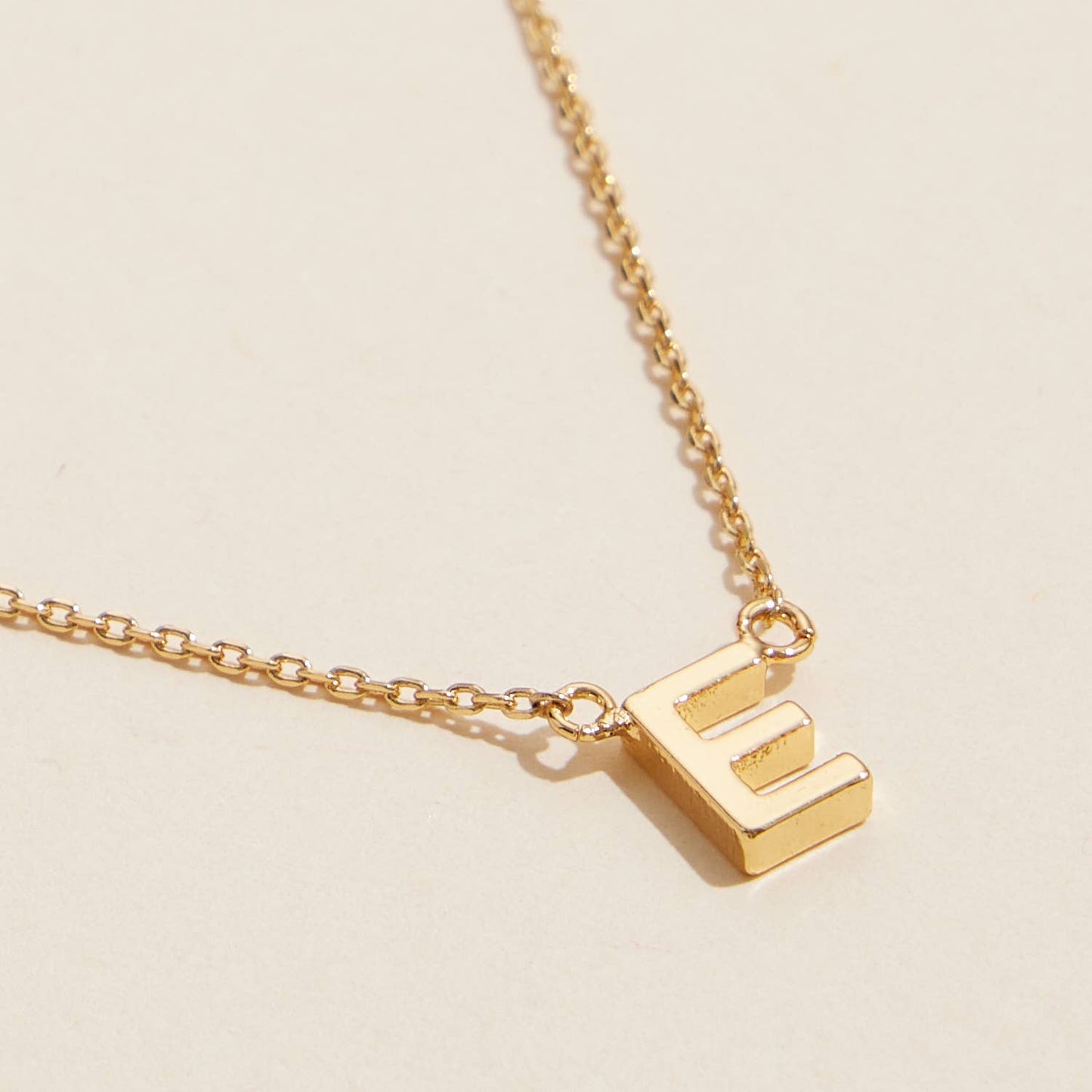 Letter Charm Gold Necklace