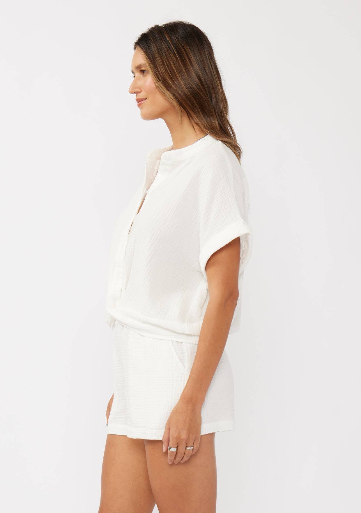 Knot Front White Top