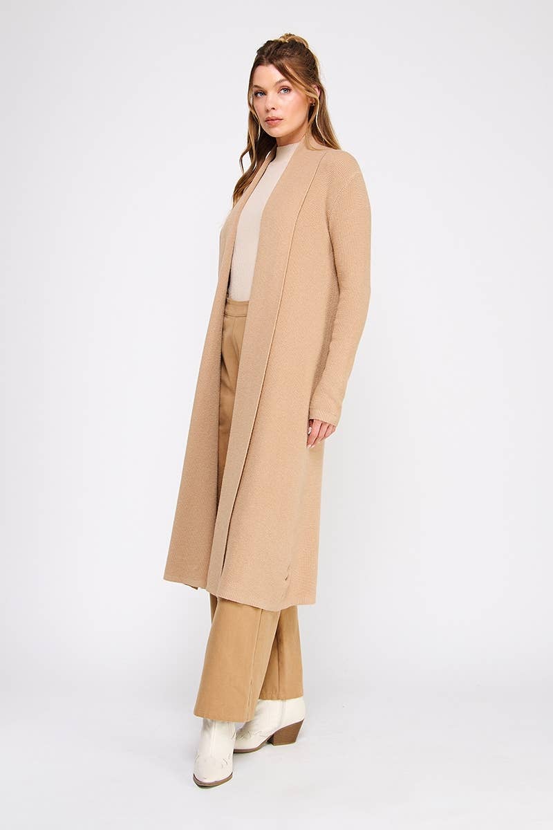 Camel Waffle Cardigan