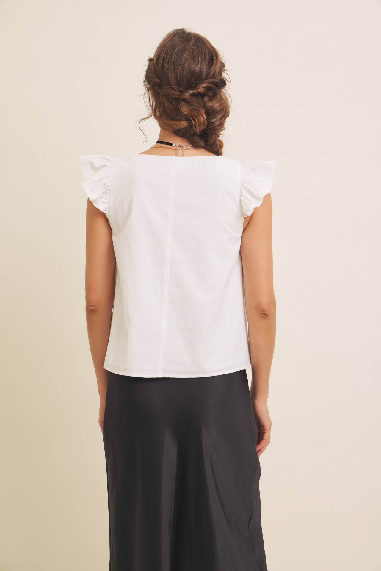 White Embroidered Tank