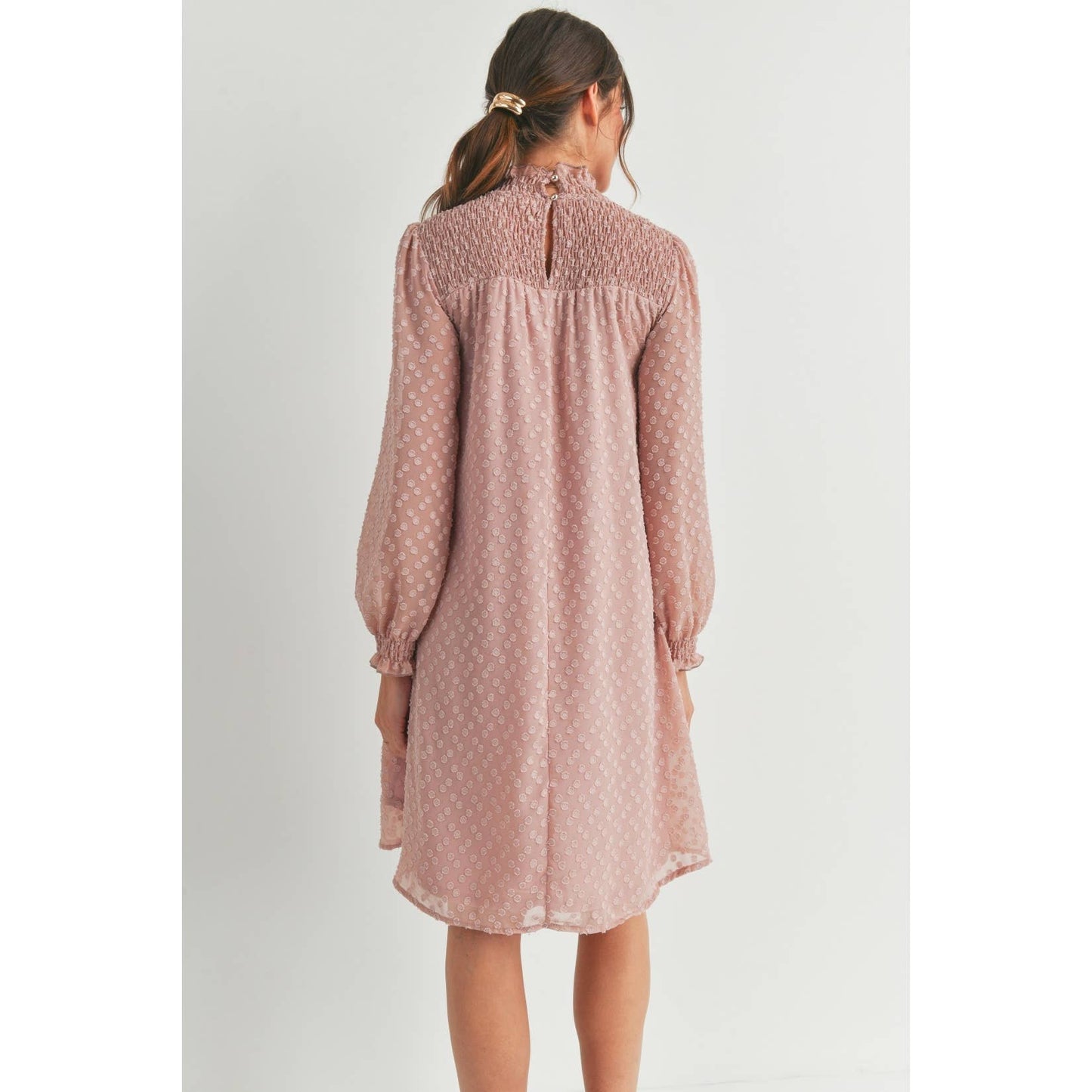 Blush Smocked Maternity Dress