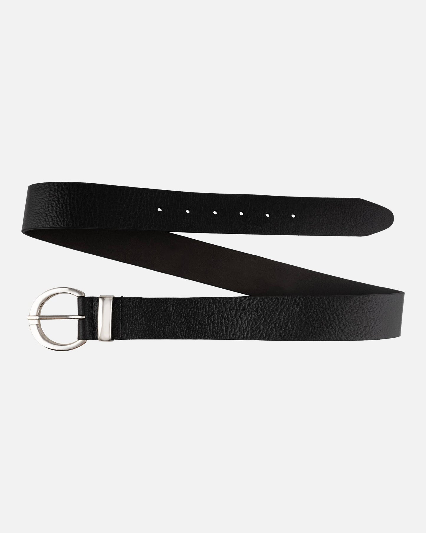 Crescent Buckle Leather Belt