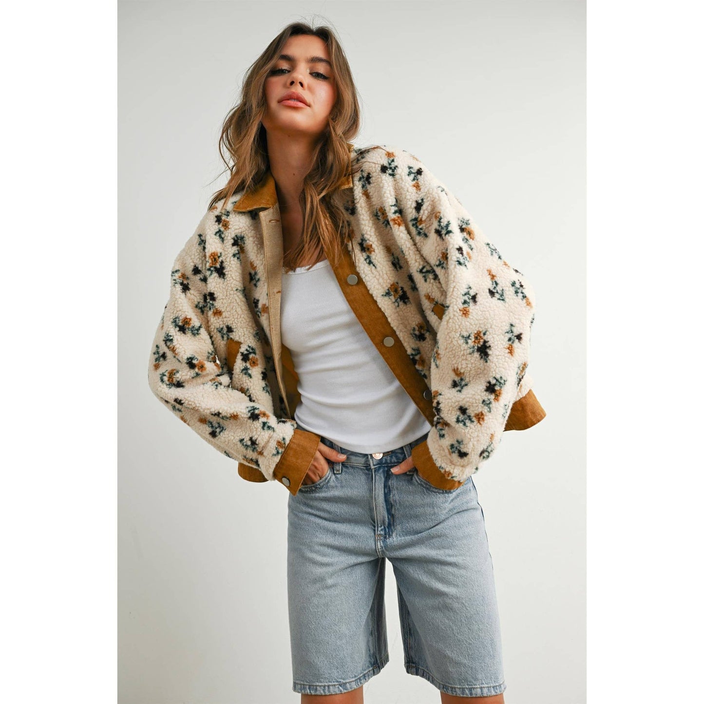 Floral Sherpa Jacket