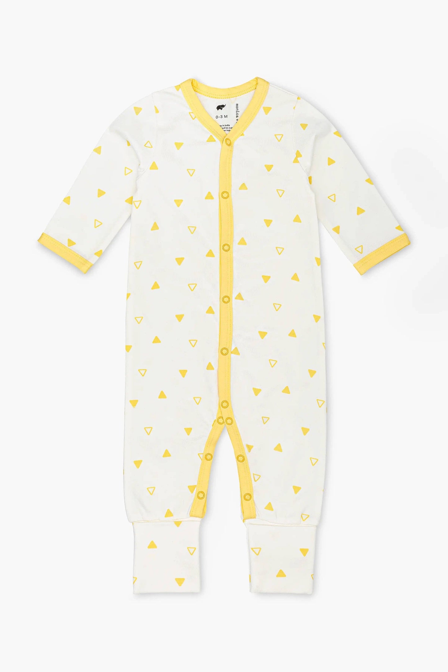Yellow Triangles Onesie