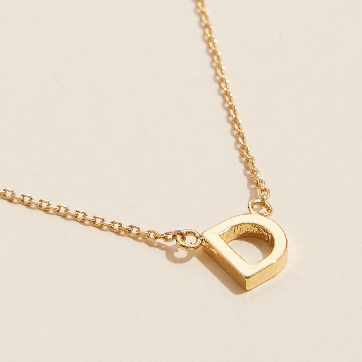 Letter Charm Gold Necklace