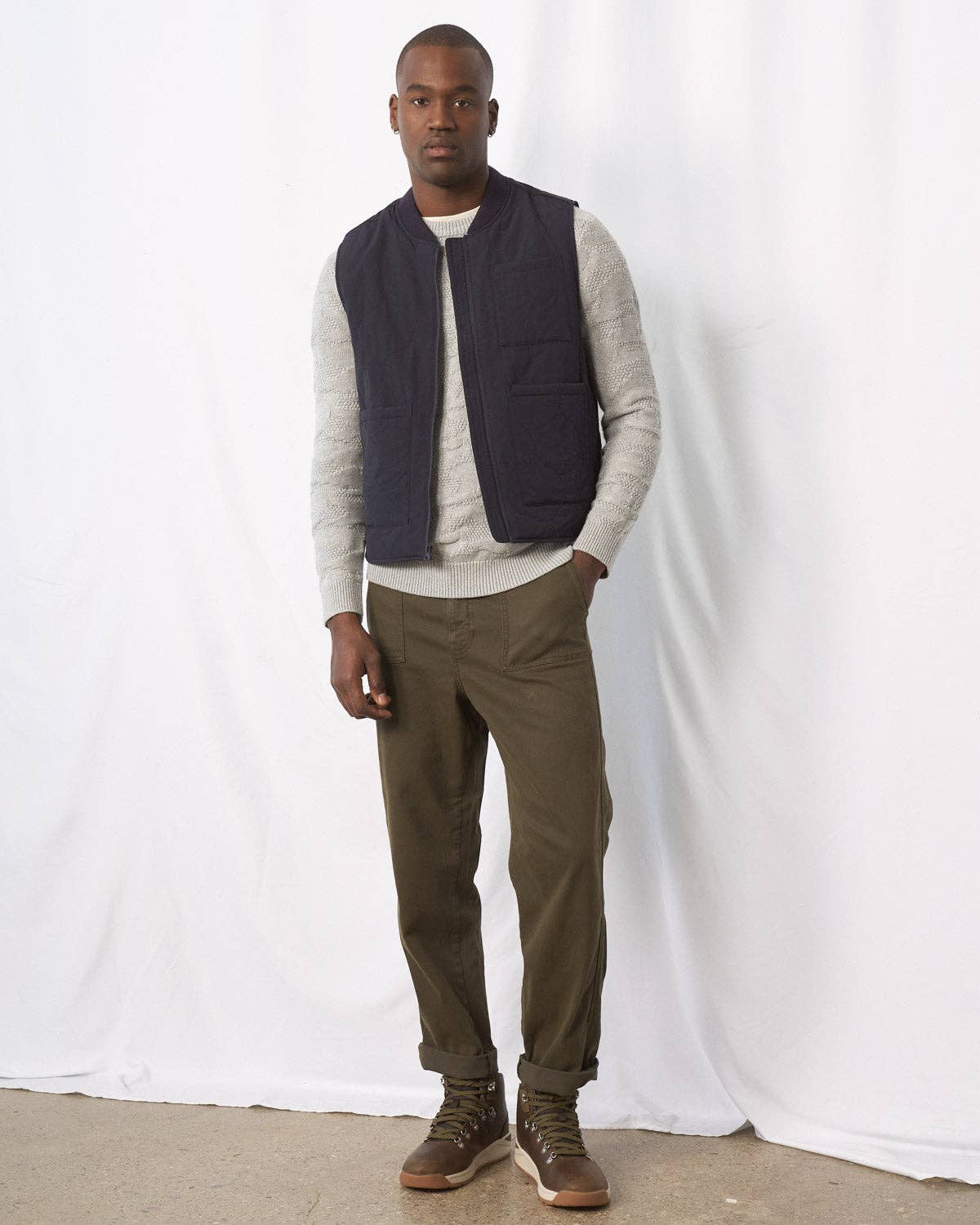 Mens Navy Vest