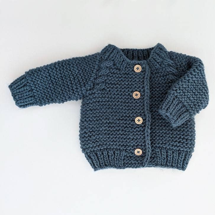 Kids Slate Blue Cardigan Sweater