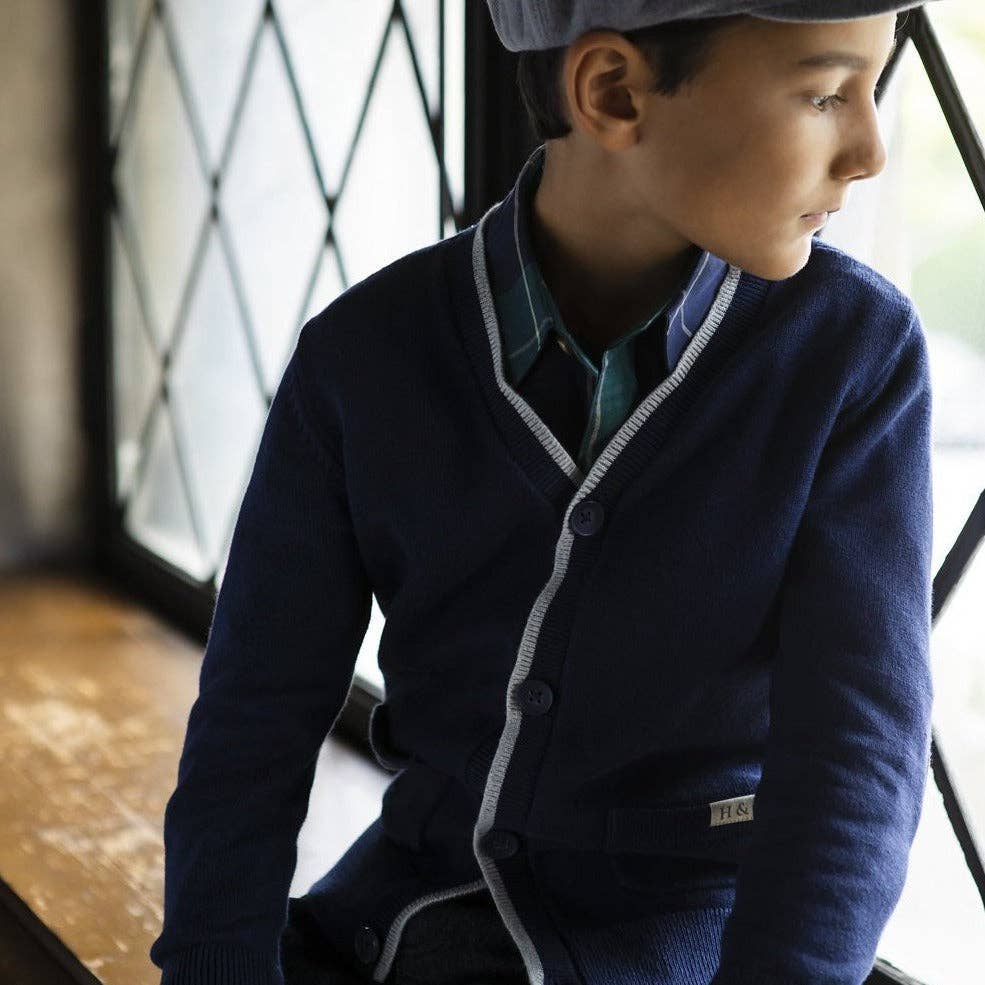 Kids Navy Cardigan