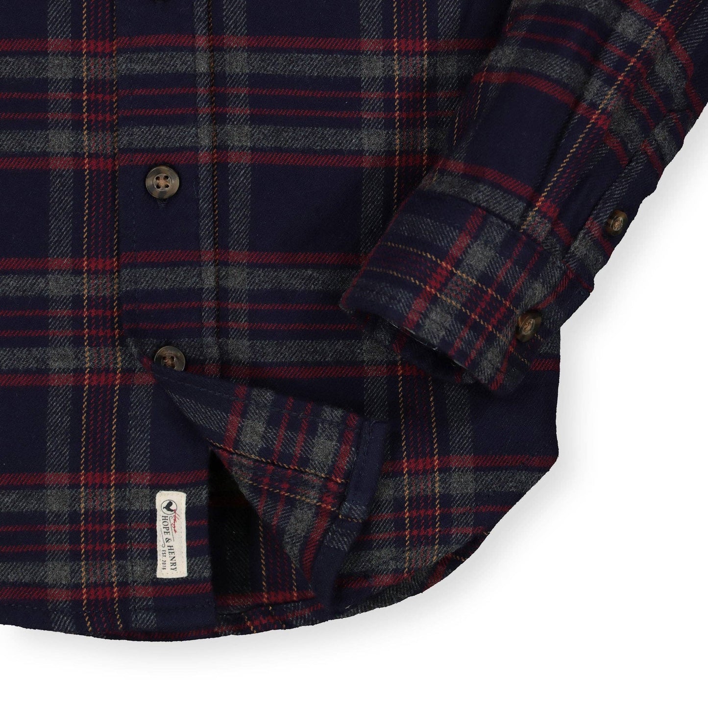 Kids Navy Plaid Flannel