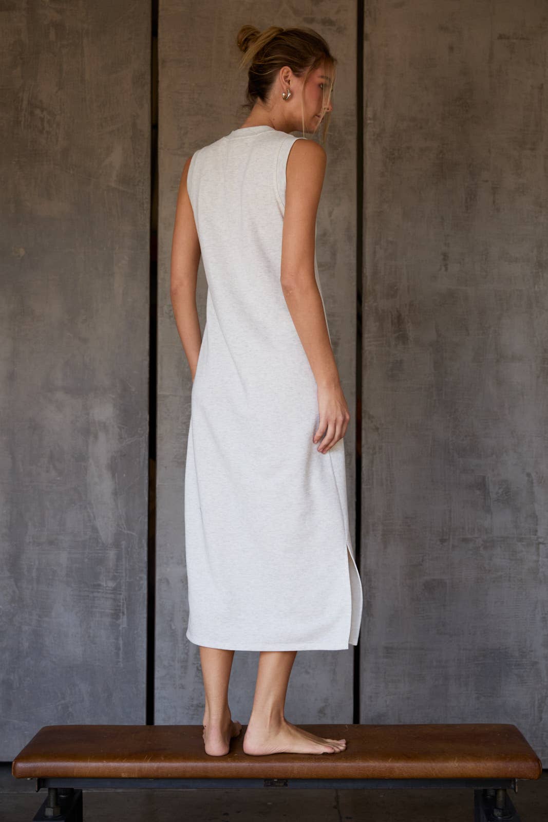 Melange Sleeveless Maxi Dress