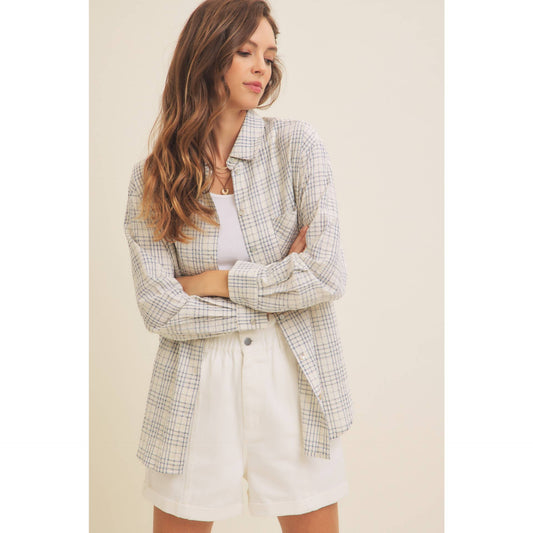 Blue Plaid Button Down