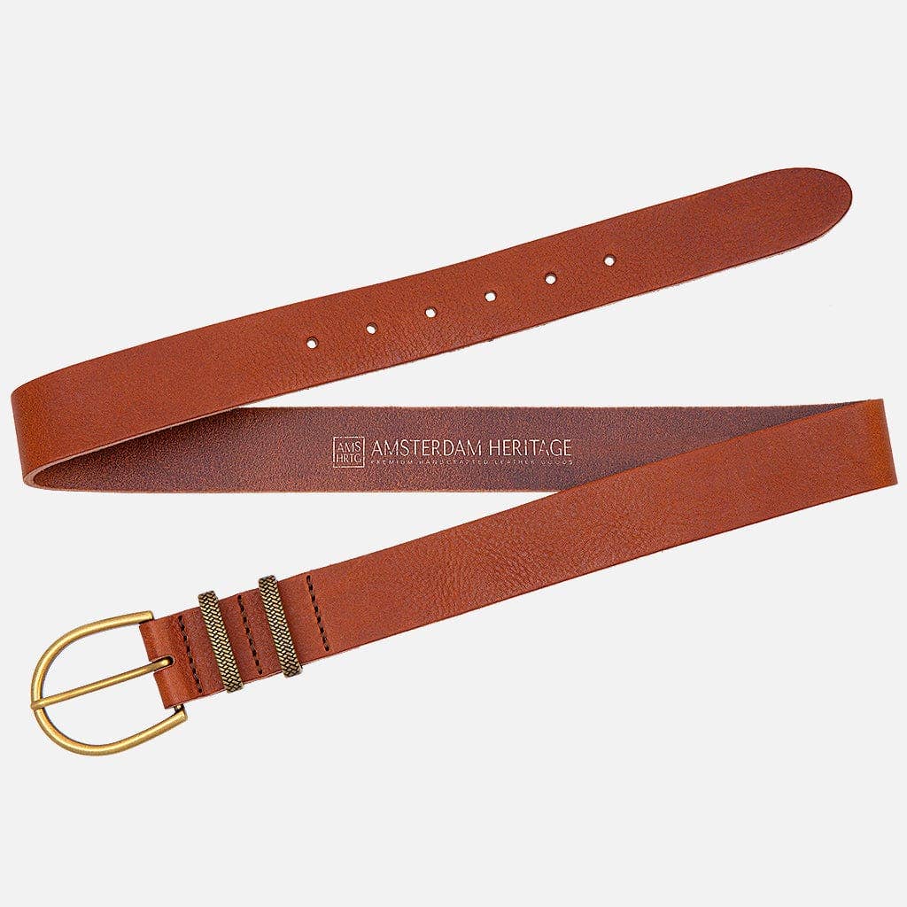 Pieta Leather Belt with Metal Keeper