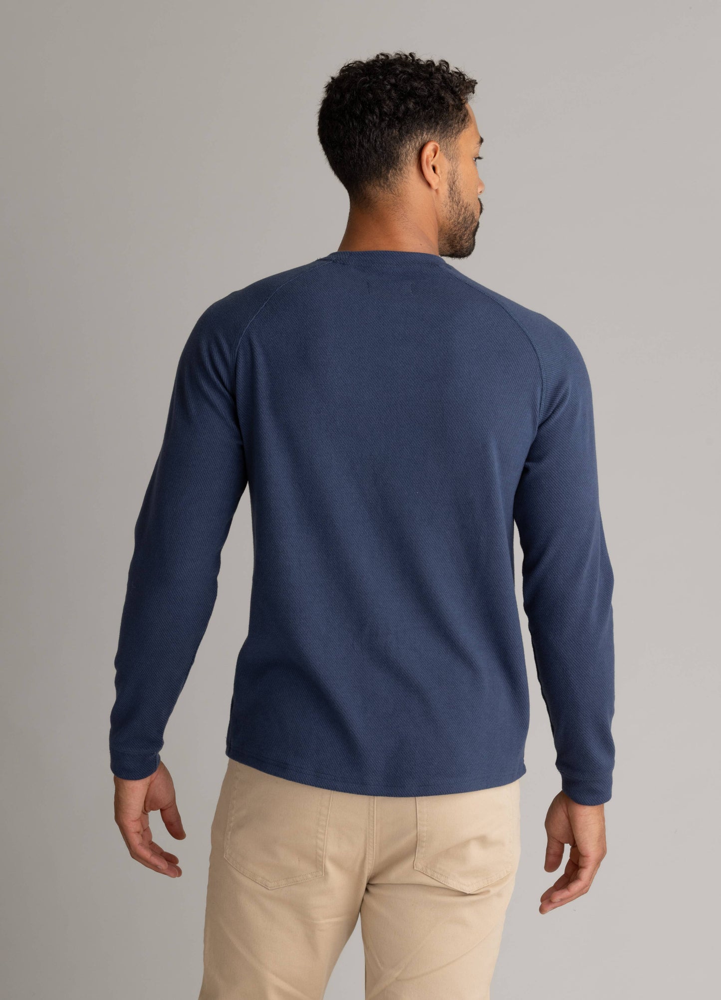Mens Indigo Raglan Crew