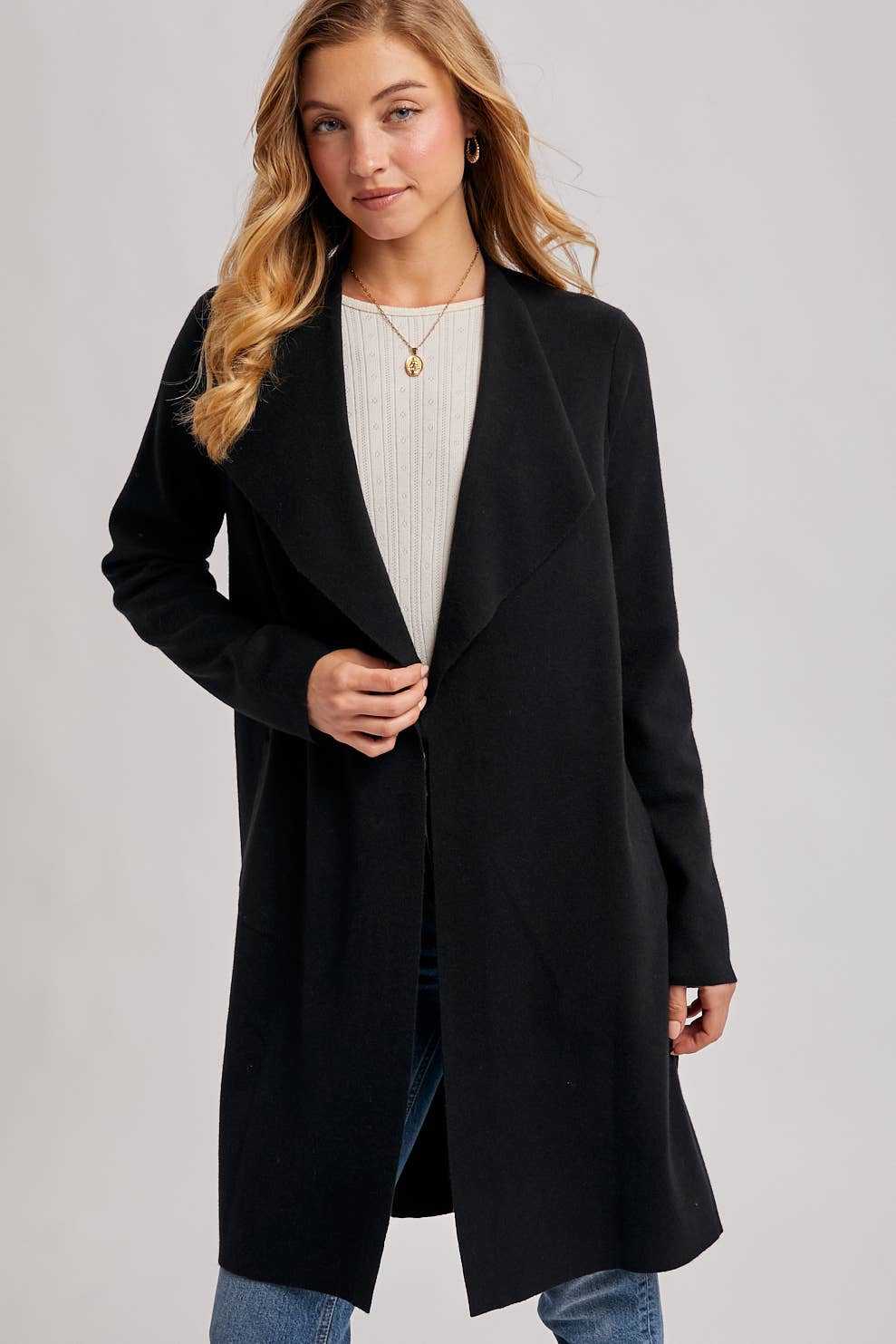 Black Longline Cardigan