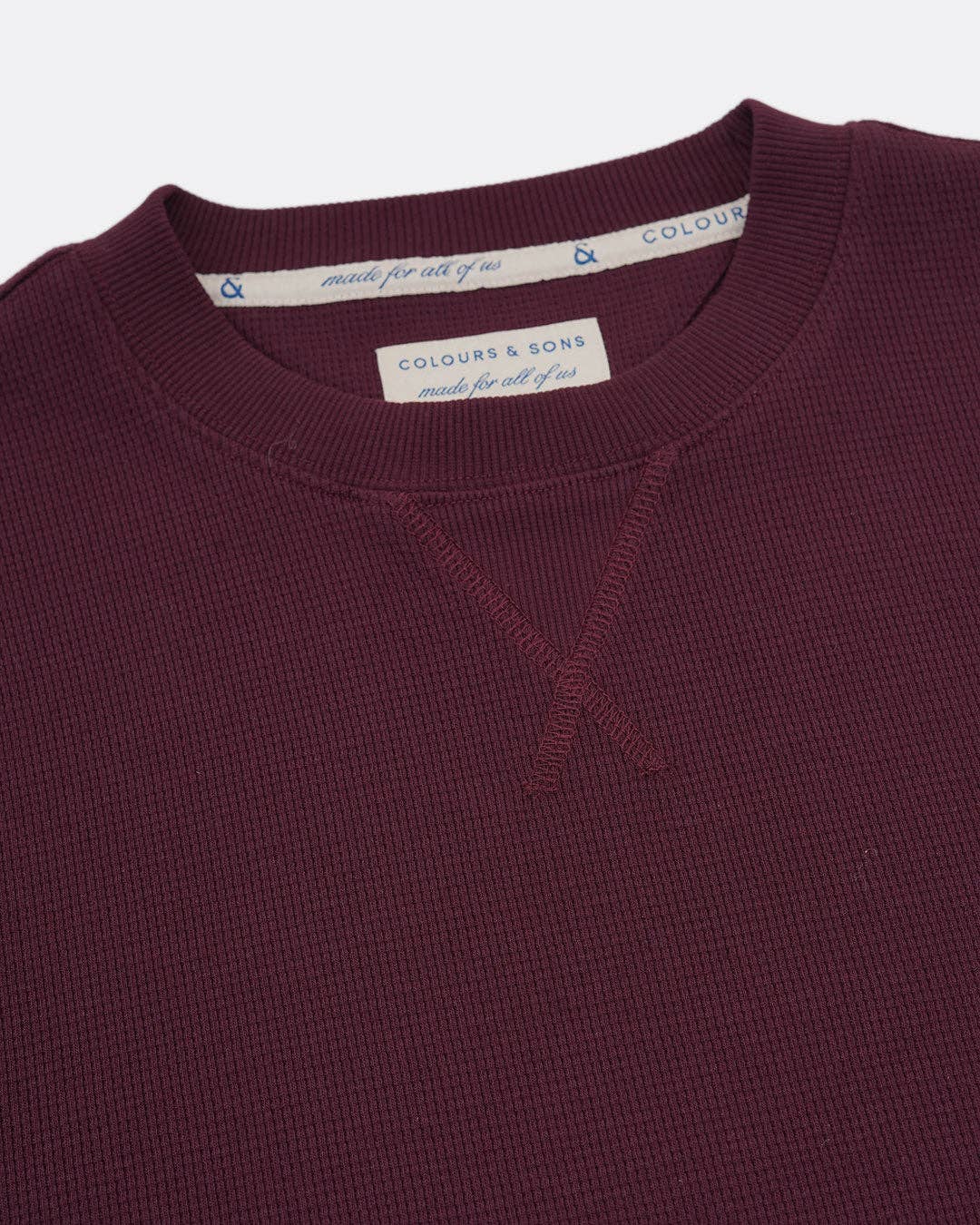 Mens Textured Sweatshirt - Port Wine