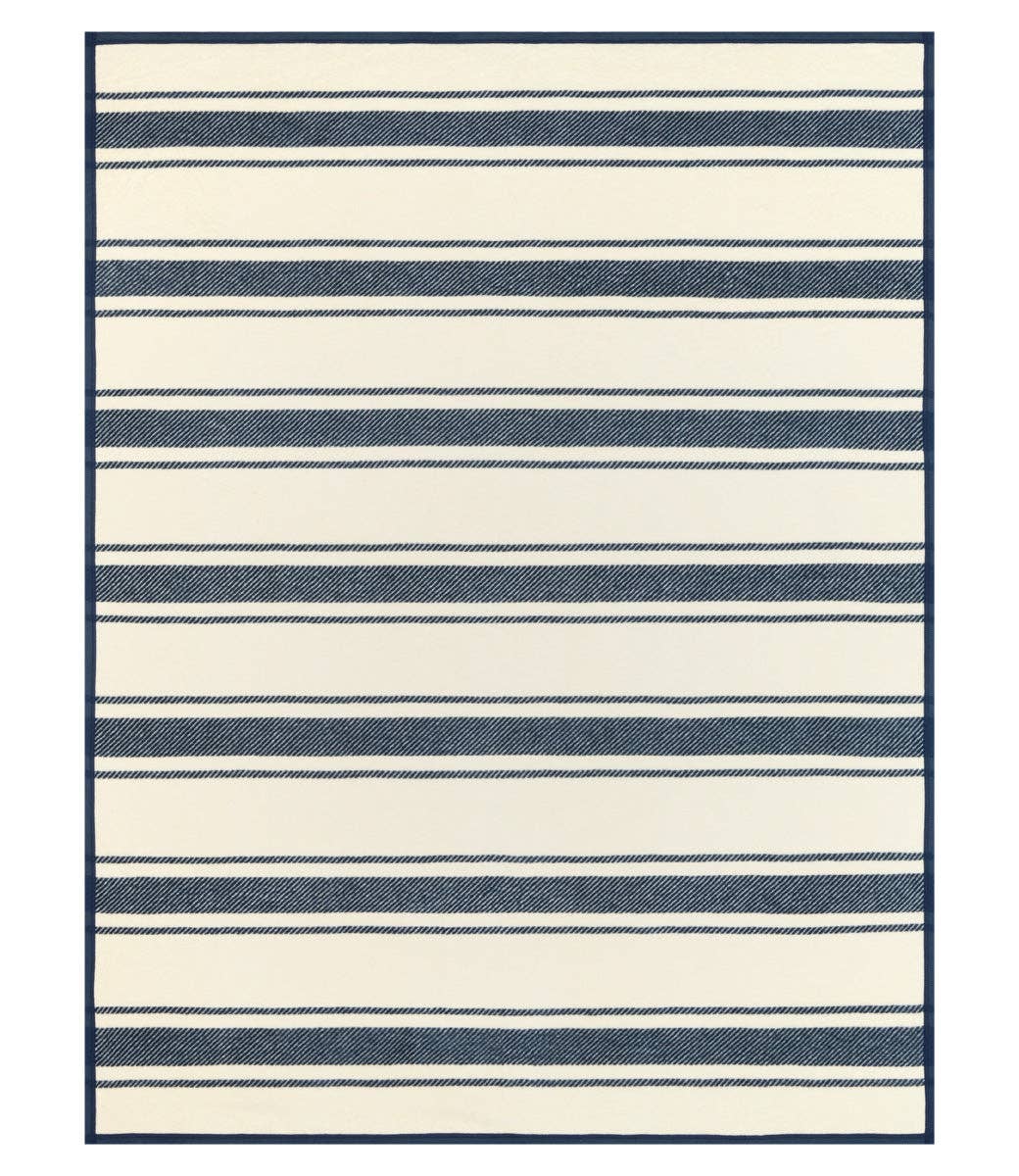 ChappyWrap Dockside Stripe Navy Blanket