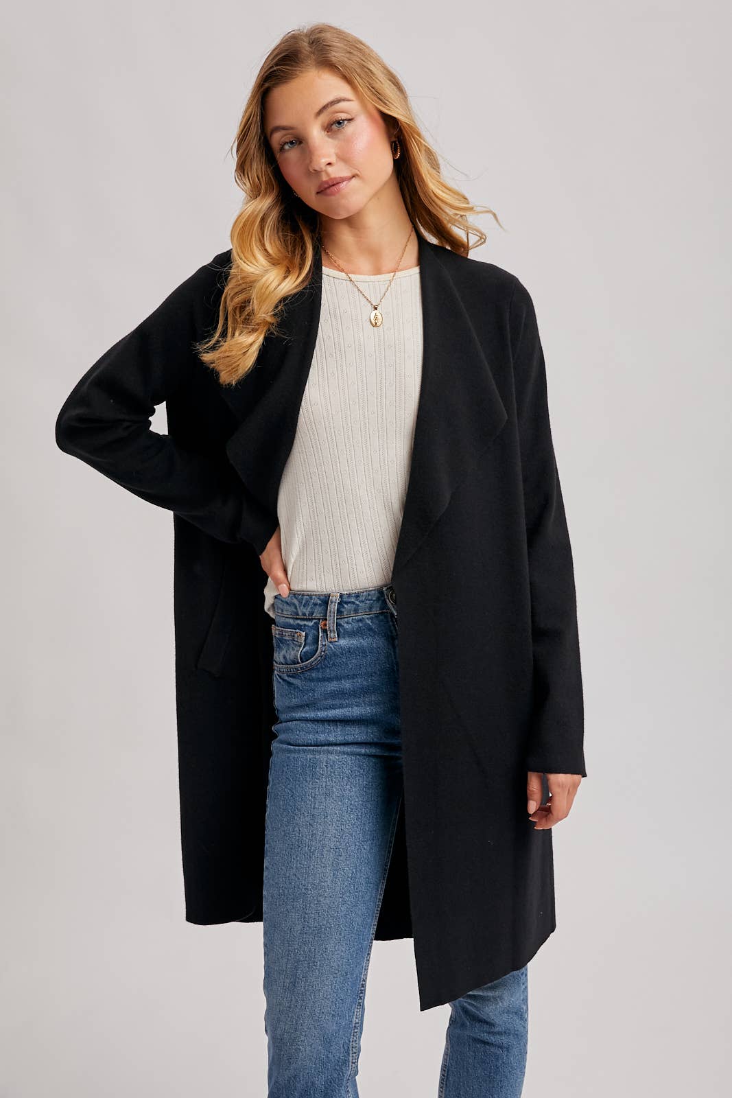 Black Longline Cardigan
