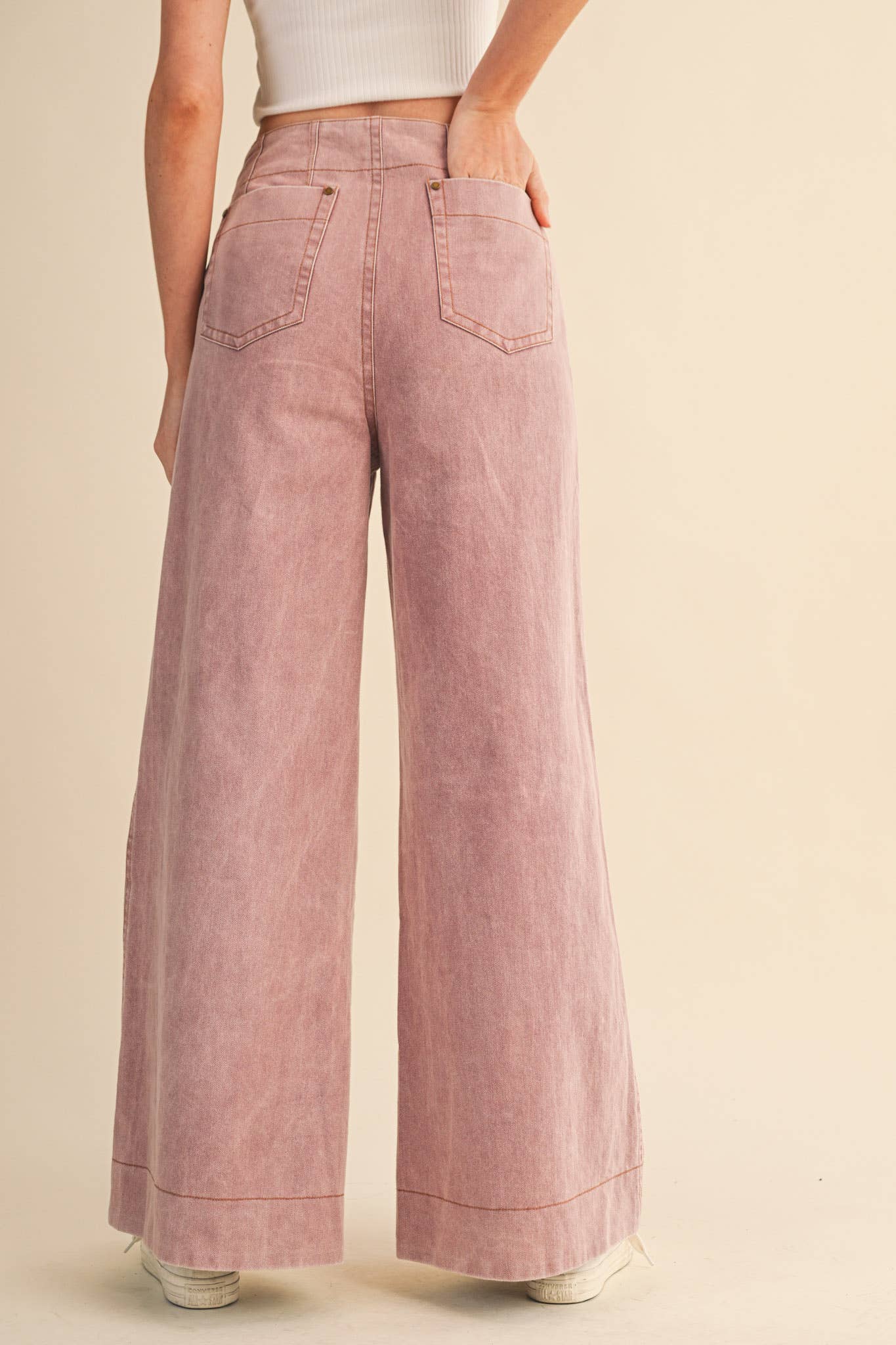 Mauve Braided Pocket Pants