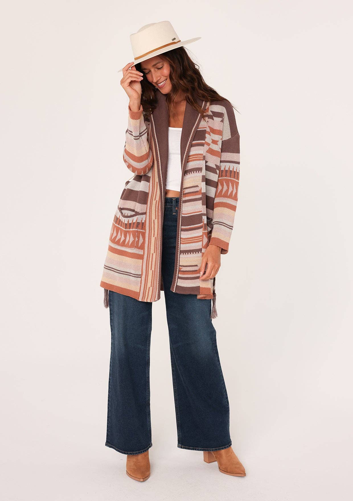 Heritage Jacquard Wrap Cardigan