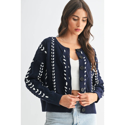 Ribbon Stitch Cardigan