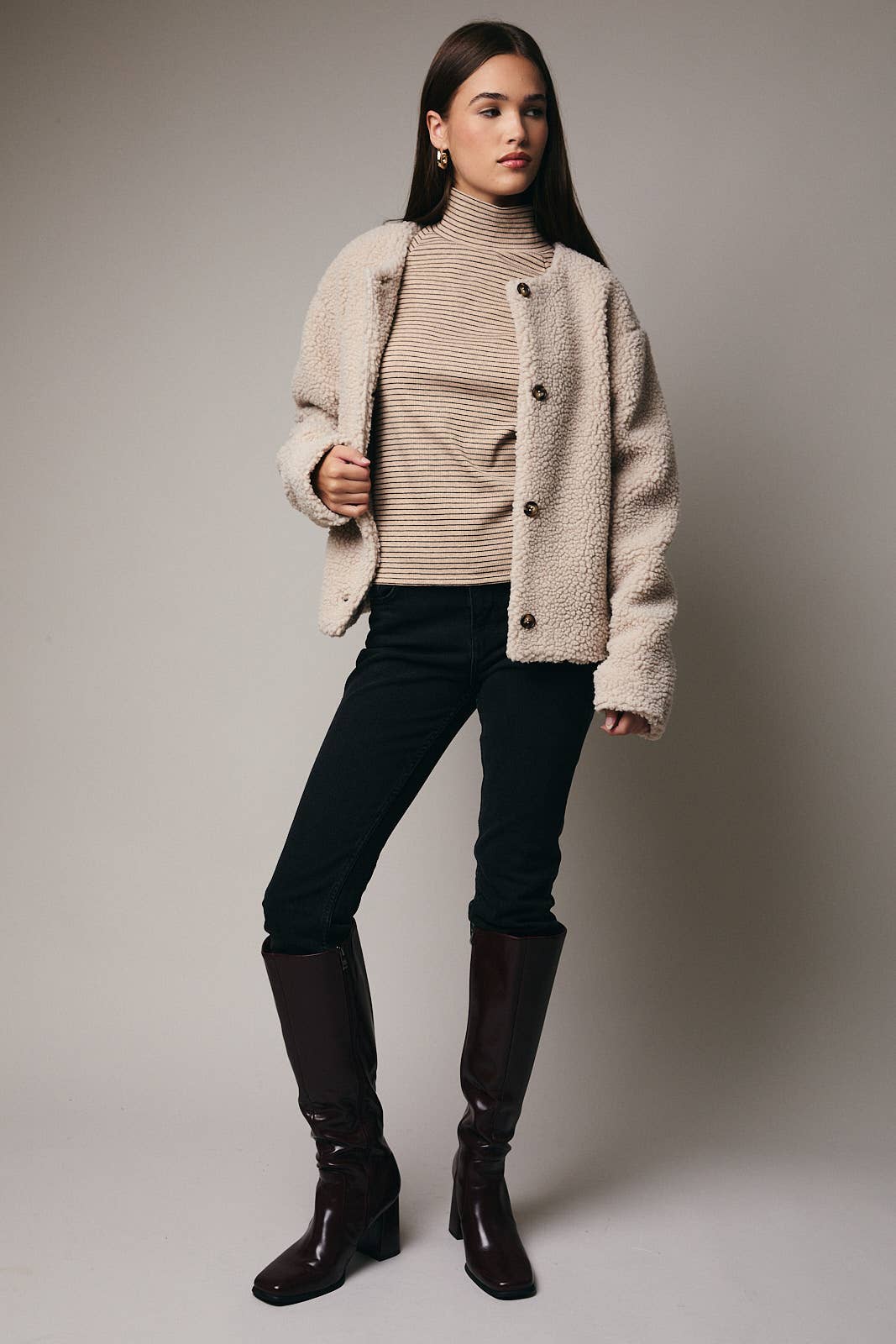 Oatmeal Sherpa Jacket