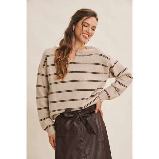 Mocha Striped Sweater