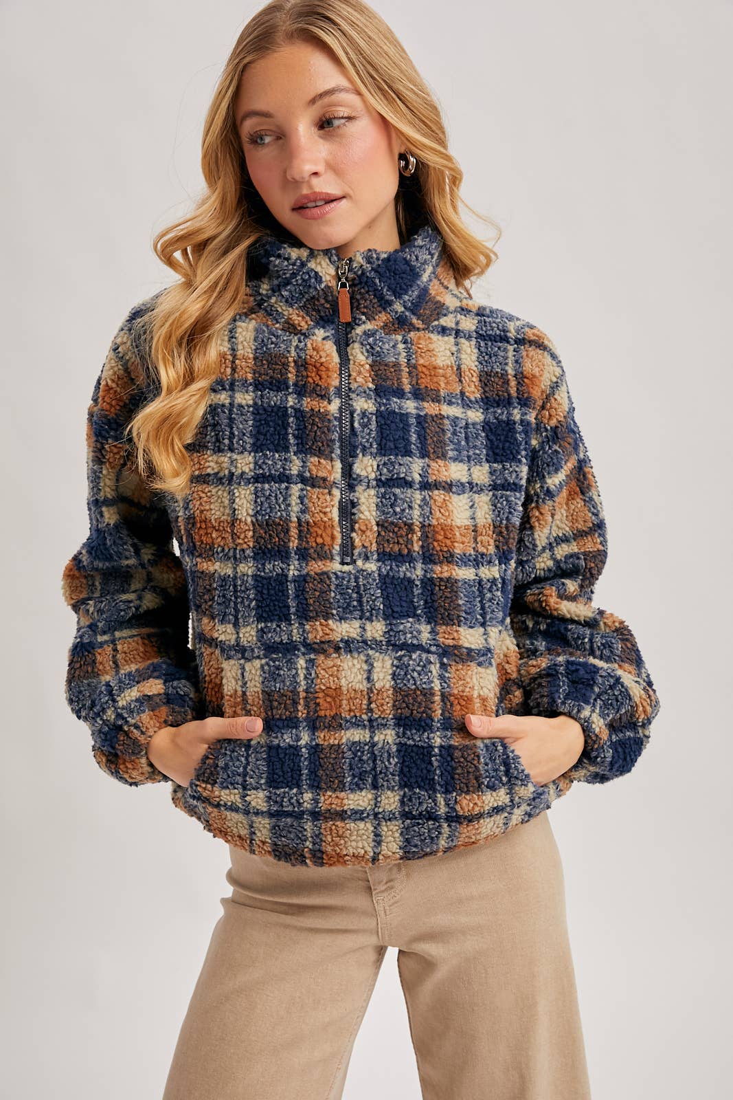 Plaid Fleece Pullover
