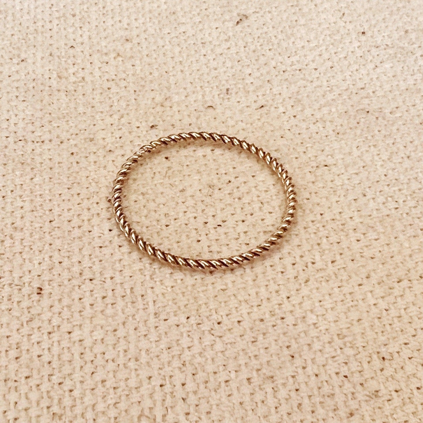 Gold Twisted Stackable Ring