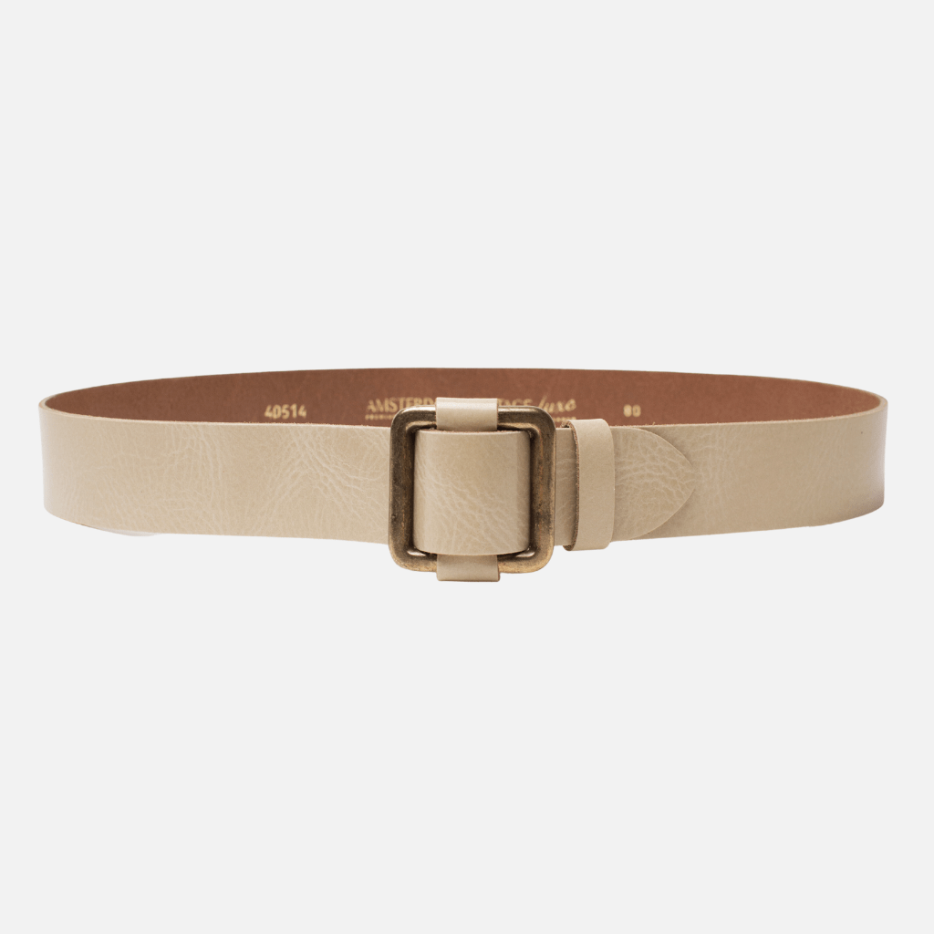 Pelle Cream Leather Belt