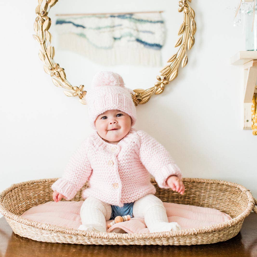 Kids Cardigan Sweater - Blush