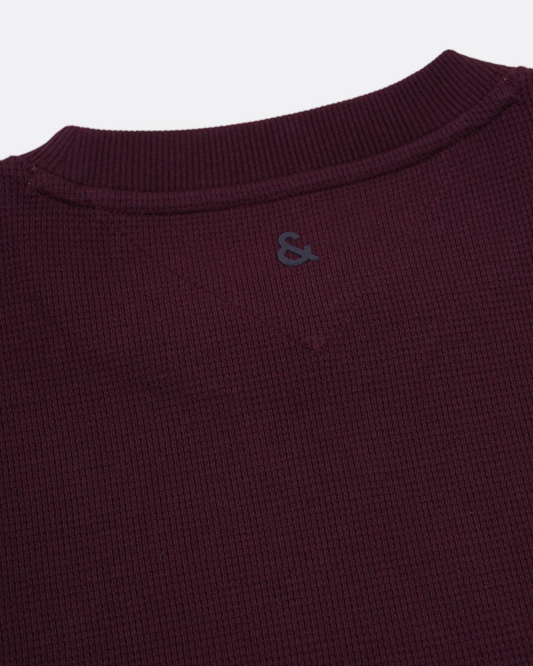 Mens Textured Sweatshirt - Port Wine