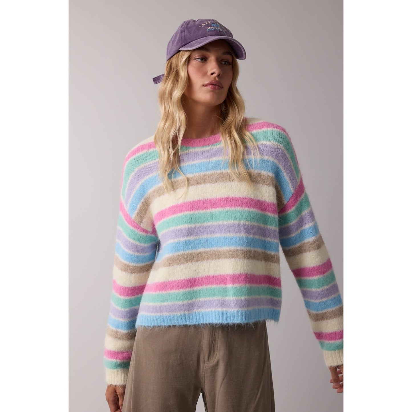 Brushed Multi-Striped Sweater