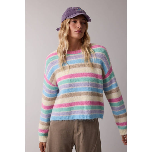 Brushed Multi-Striped Sweater