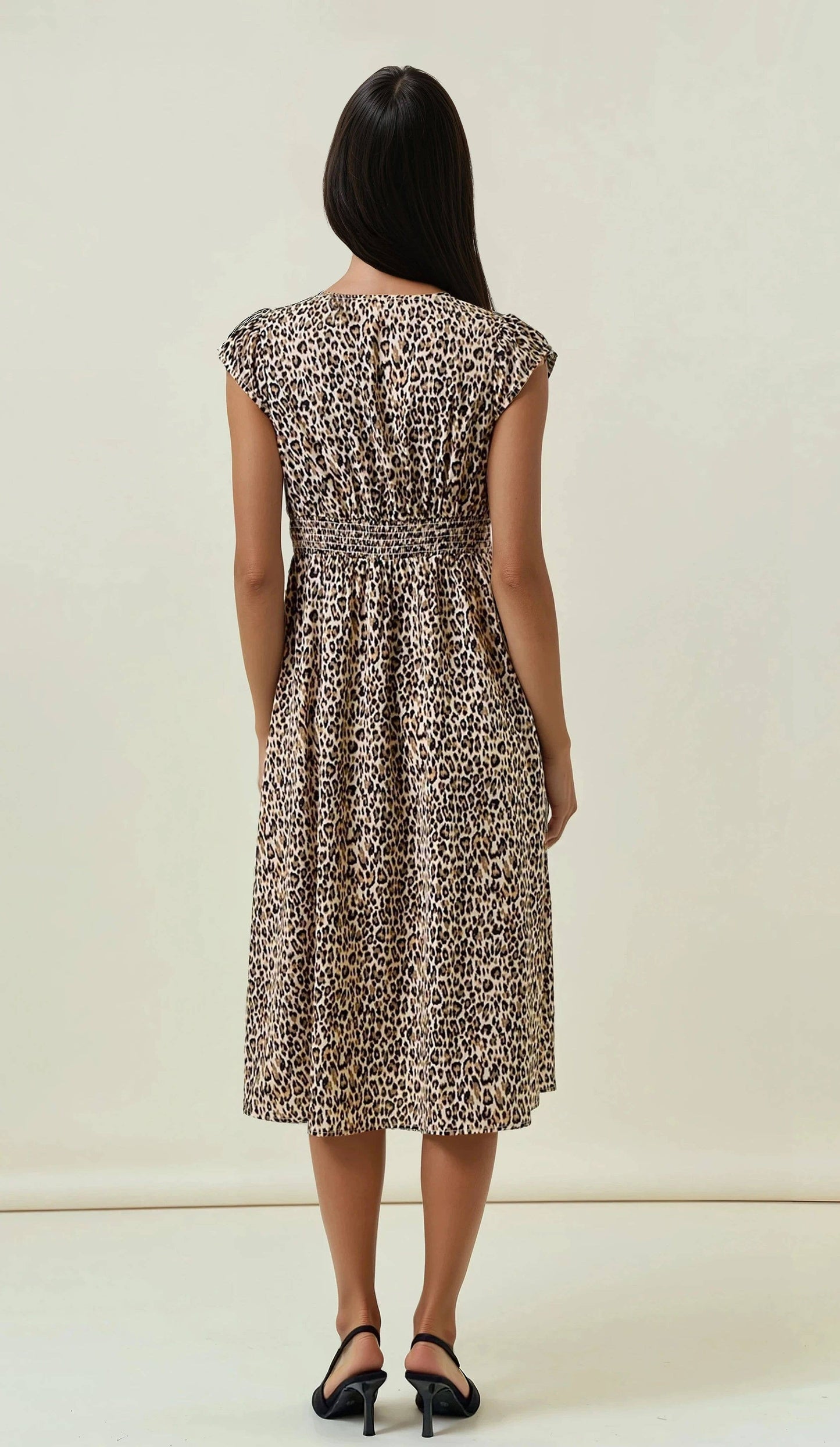 Leopard Print Midi Dress