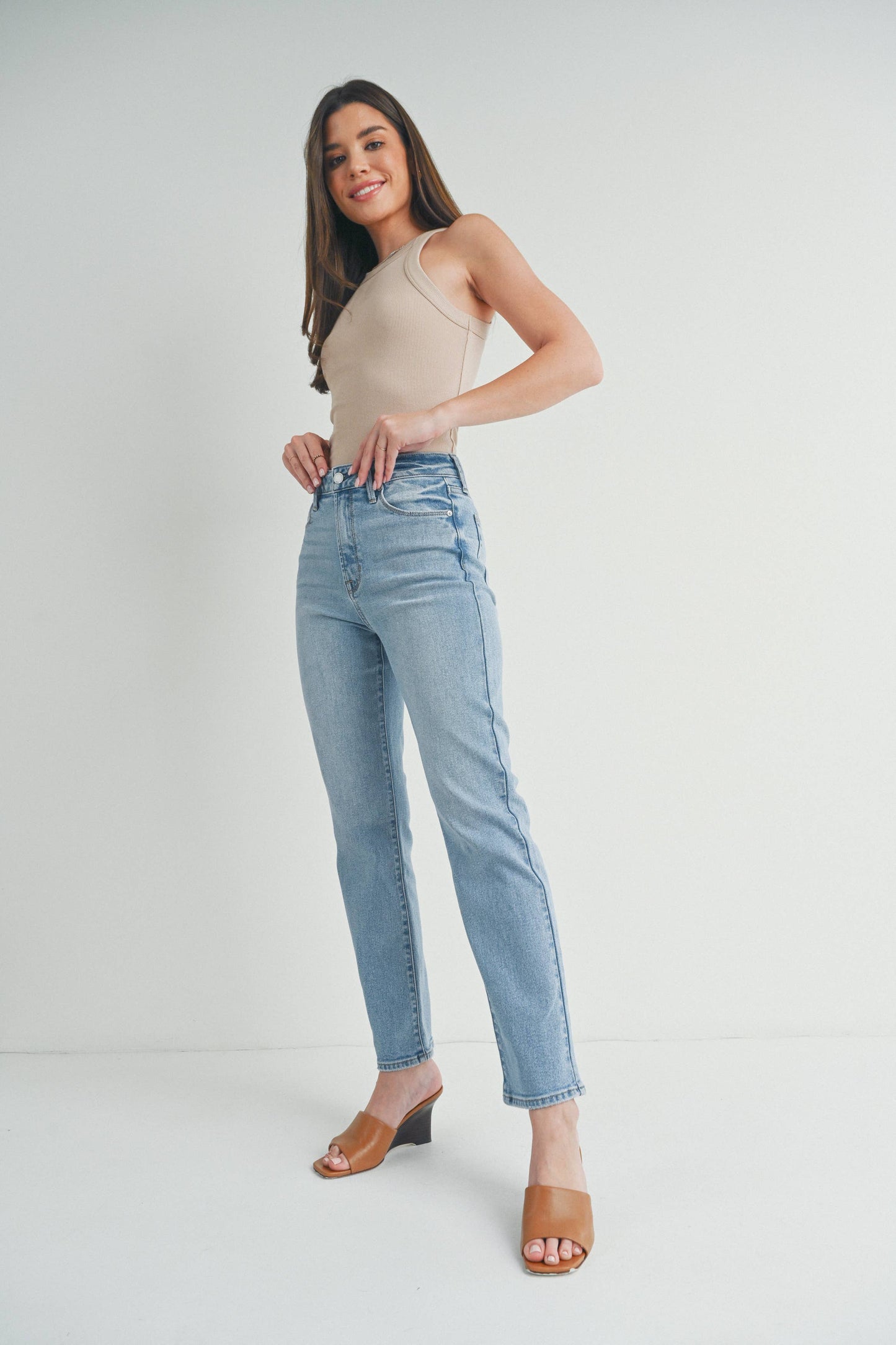 Light Denim Straight Leg